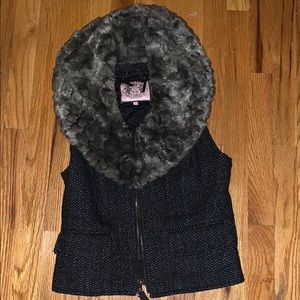 Juicy Couture Faux fur collar vest